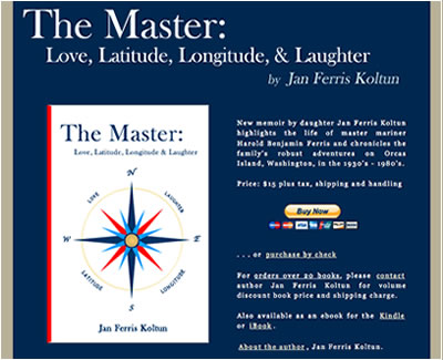 Homepage of Jan Ferris Koltun, author of The Master - Love, Latitude, Longitude and Laughter