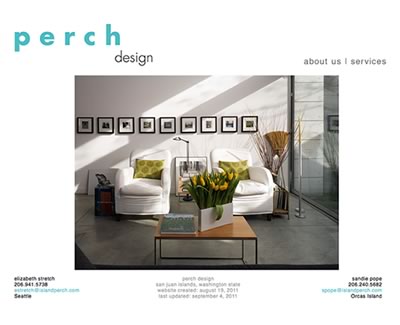 Homepage of Perch Design